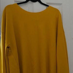 Bell sleeve open back top. By Topshop